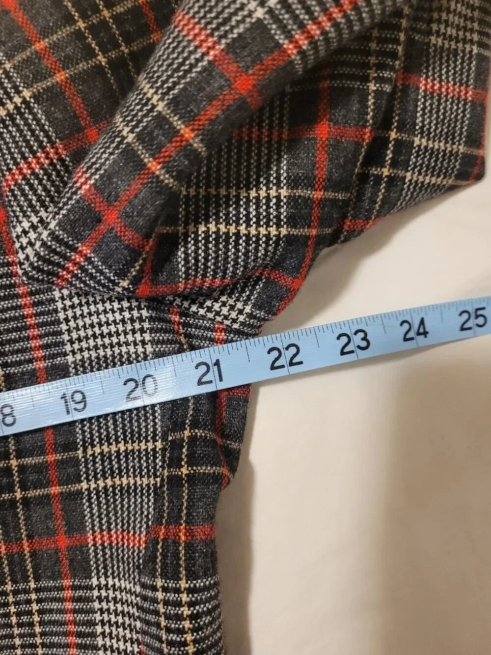 VTG Clubman George Leonard Mens Plaid Blazer Red Lining